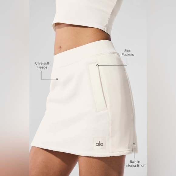 ALO Polar Fleece Wintry Mix Skirt - Picture 1 of 5